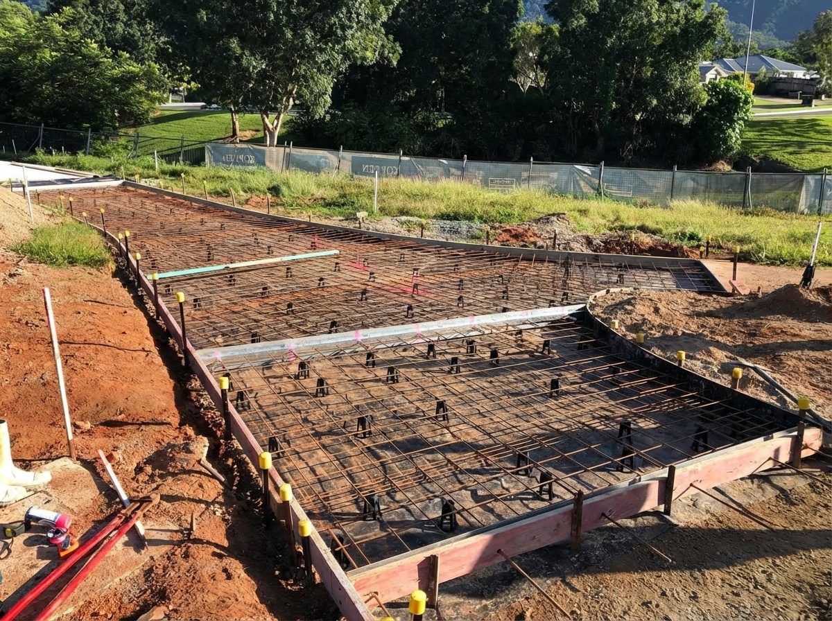Formwork and concrete pour